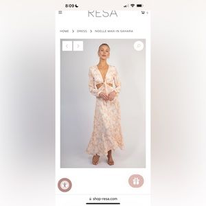 Never worn. Resa NOELLE MAXI IN SAHARA. Small.